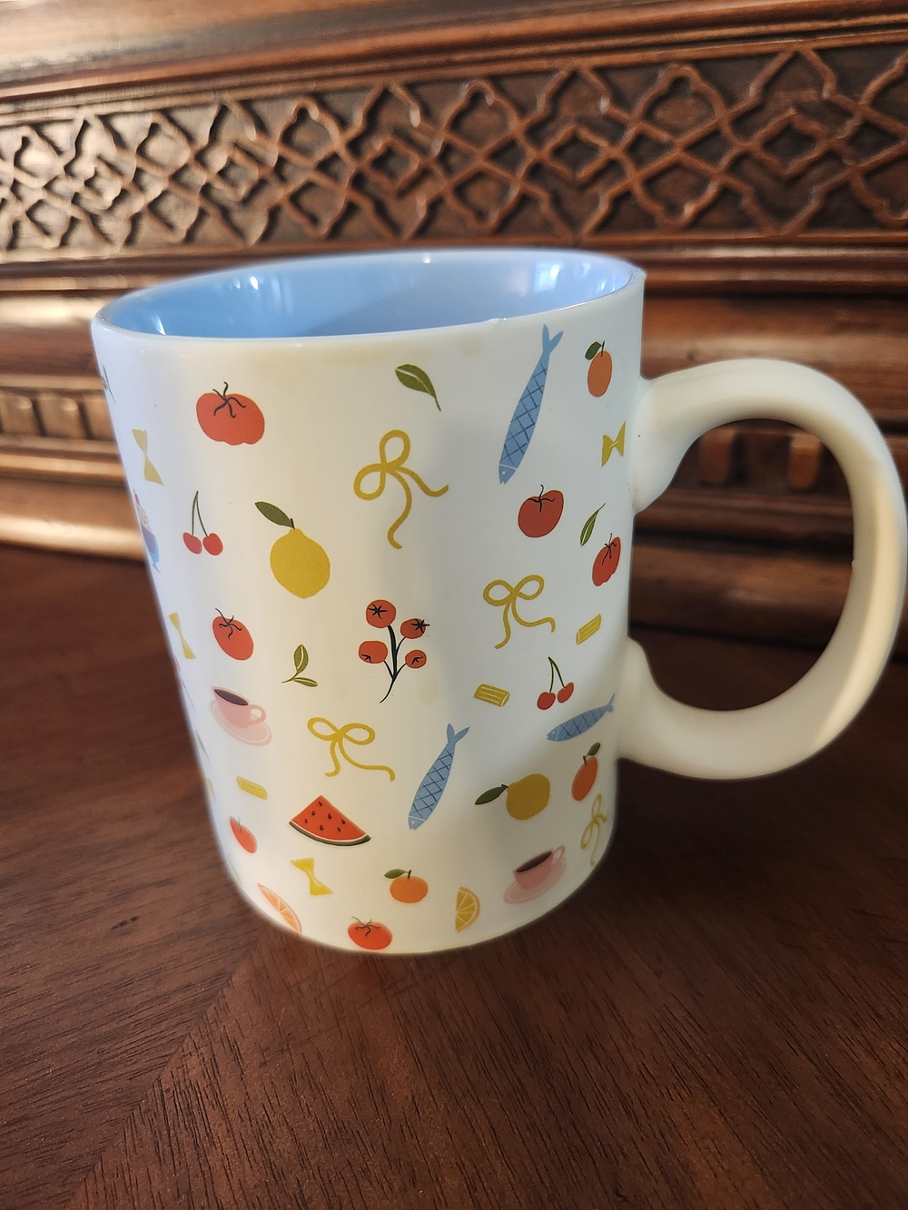 Sunday Morning Ceramics Fruit Pattern Ceramic Mug